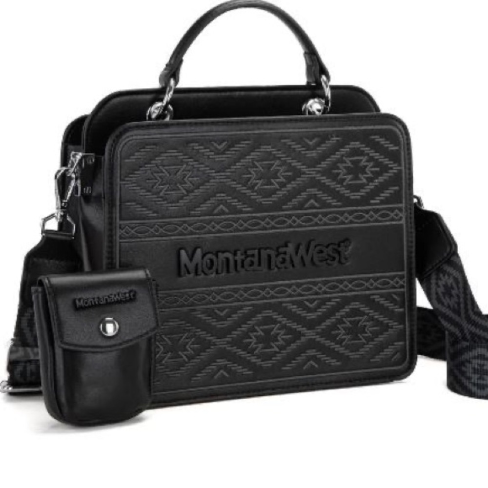 Montana West Embroidered Aztec Crossbody With Mini Pouch